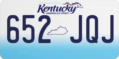 KY license plate 652JQJ