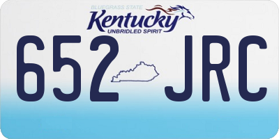 KY license plate 652JRC