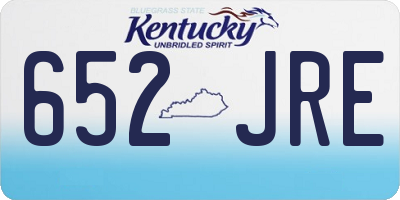 KY license plate 652JRE