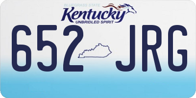 KY license plate 652JRG