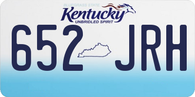 KY license plate 652JRH