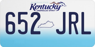 KY license plate 652JRL
