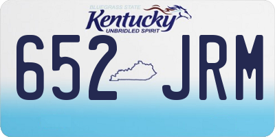 KY license plate 652JRM