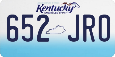 KY license plate 652JRO