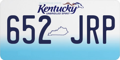 KY license plate 652JRP