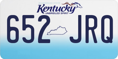 KY license plate 652JRQ