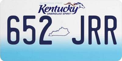 KY license plate 652JRR