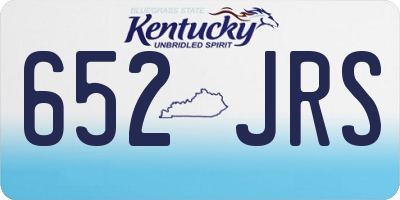 KY license plate 652JRS