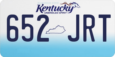 KY license plate 652JRT