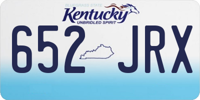 KY license plate 652JRX