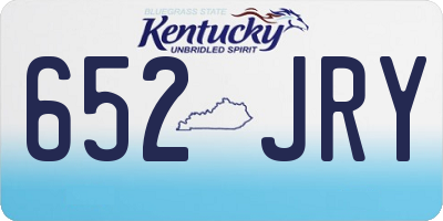 KY license plate 652JRY