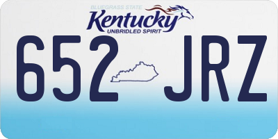 KY license plate 652JRZ