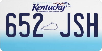 KY license plate 652JSH