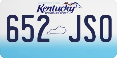 KY license plate 652JSO