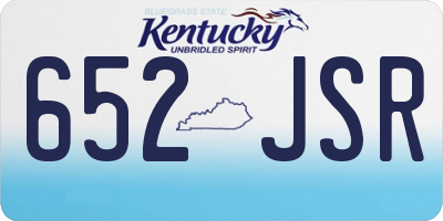 KY license plate 652JSR