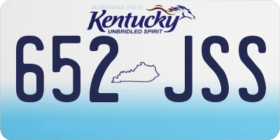 KY license plate 652JSS