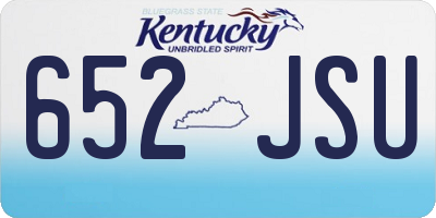 KY license plate 652JSU
