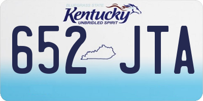 KY license plate 652JTA