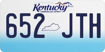 KY license plate 652JTH