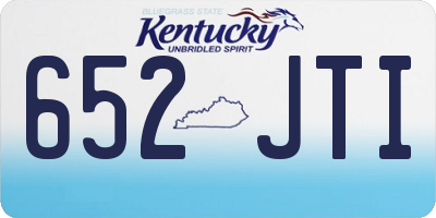 KY license plate 652JTI
