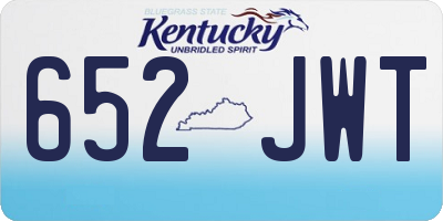 KY license plate 652JWT