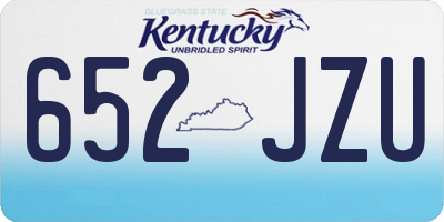 KY license plate 652JZU
