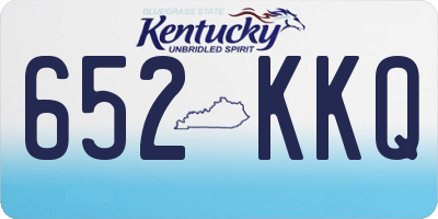 KY license plate 652KKQ