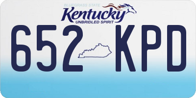 KY license plate 652KPD