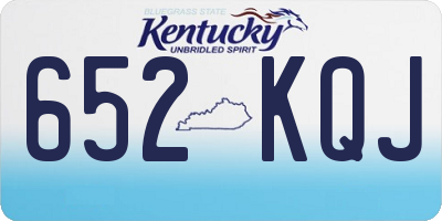 KY license plate 652KQJ