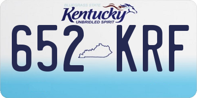 KY license plate 652KRF
