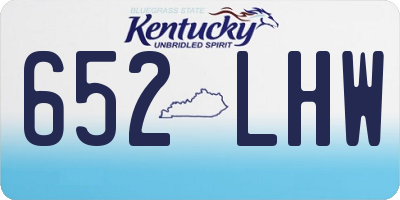 KY license plate 652LHW