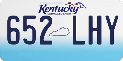 KY license plate 652LHY