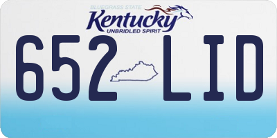 KY license plate 652LID