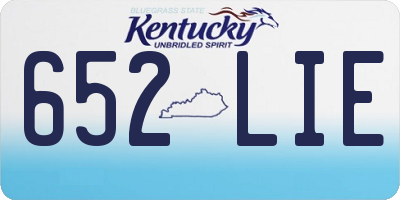 KY license plate 652LIE