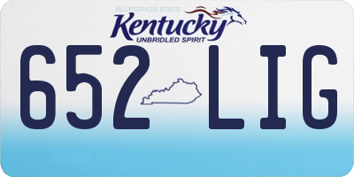 KY license plate 652LIG