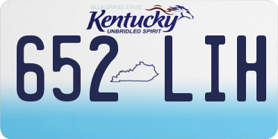 KY license plate 652LIH