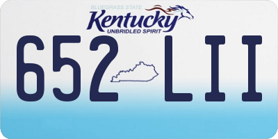 KY license plate 652LII