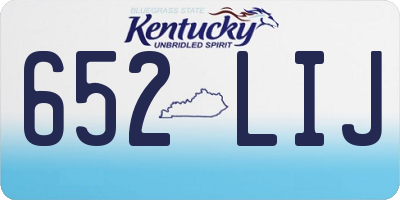 KY license plate 652LIJ