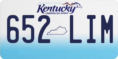KY license plate 652LIM