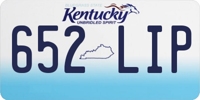 KY license plate 652LIP