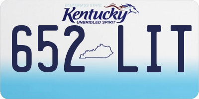 KY license plate 652LIT