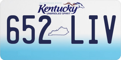 KY license plate 652LIV