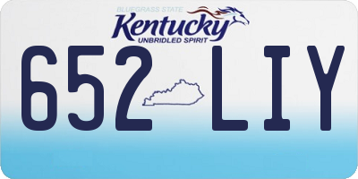 KY license plate 652LIY