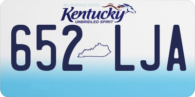KY license plate 652LJA
