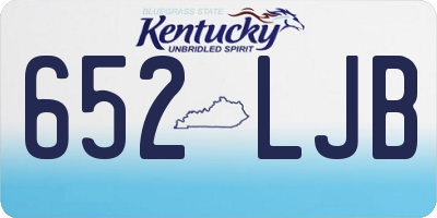 KY license plate 652LJB