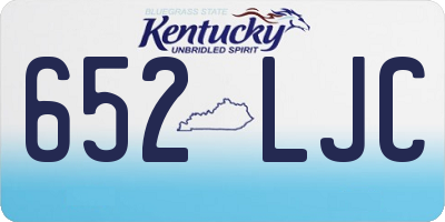 KY license plate 652LJC