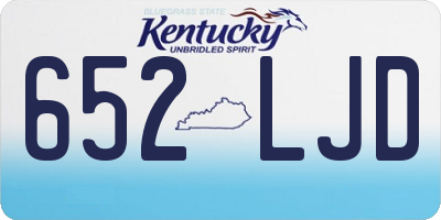 KY license plate 652LJD