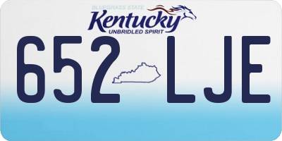 KY license plate 652LJE
