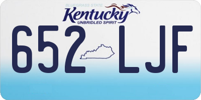 KY license plate 652LJF