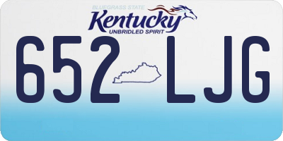 KY license plate 652LJG